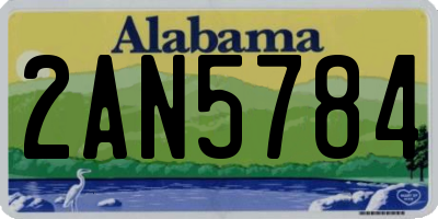 AL license plate 2AN5784