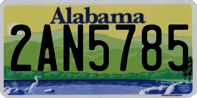 AL license plate 2AN5785