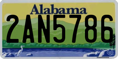 AL license plate 2AN5786