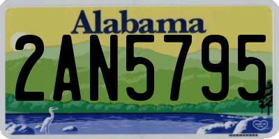 AL license plate 2AN5795