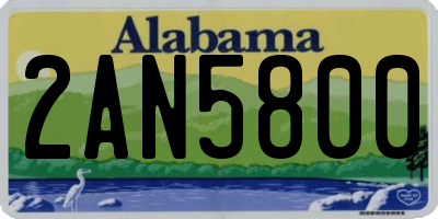 AL license plate 2AN5800
