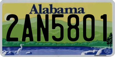 AL license plate 2AN5801
