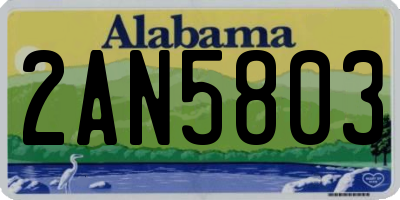 AL license plate 2AN5803