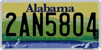 AL license plate 2AN5804