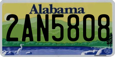 AL license plate 2AN5808