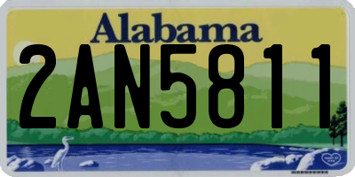 AL license plate 2AN5811