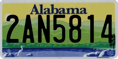 AL license plate 2AN5814