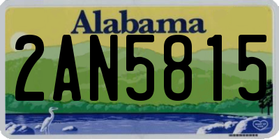 AL license plate 2AN5815