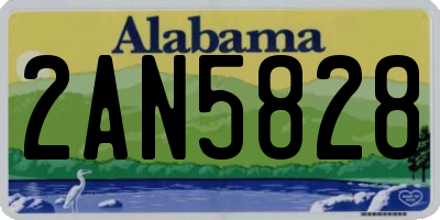 AL license plate 2AN5828