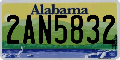 AL license plate 2AN5832