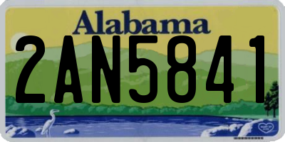 AL license plate 2AN5841