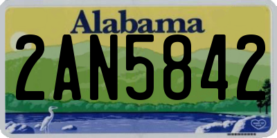 AL license plate 2AN5842