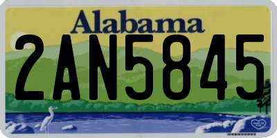 AL license plate 2AN5845
