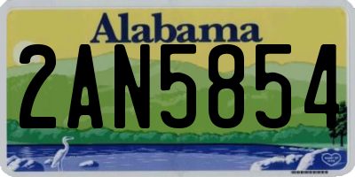 AL license plate 2AN5854