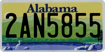 AL license plate 2AN5855