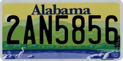 AL license plate 2AN5856