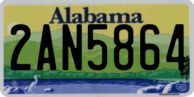 AL license plate 2AN5864