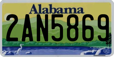 AL license plate 2AN5869