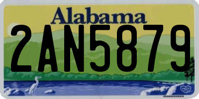 AL license plate 2AN5879