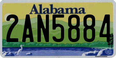 AL license plate 2AN5884