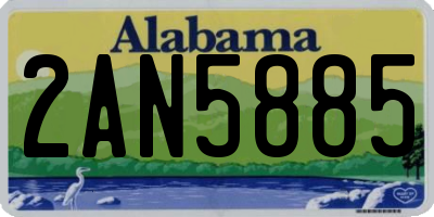 AL license plate 2AN5885