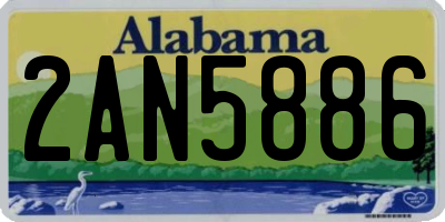 AL license plate 2AN5886