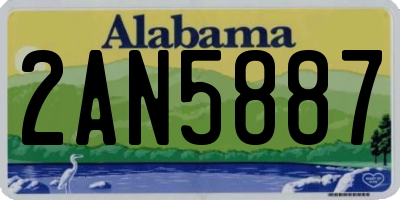 AL license plate 2AN5887