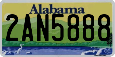 AL license plate 2AN5888