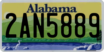 AL license plate 2AN5889