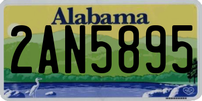 AL license plate 2AN5895