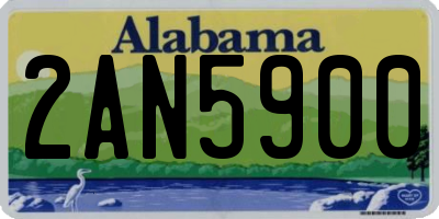 AL license plate 2AN5900
