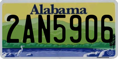 AL license plate 2AN5906