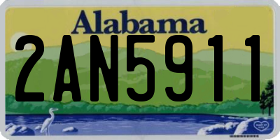 AL license plate 2AN5911