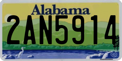 AL license plate 2AN5914