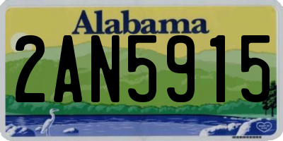 AL license plate 2AN5915