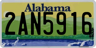 AL license plate 2AN5916