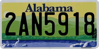 AL license plate 2AN5918