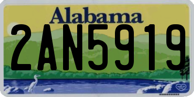 AL license plate 2AN5919
