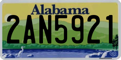 AL license plate 2AN5921