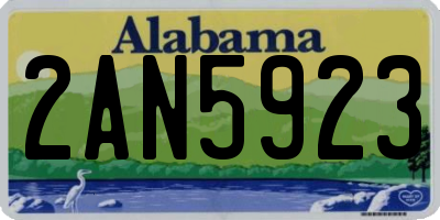 AL license plate 2AN5923
