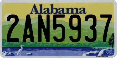 AL license plate 2AN5937