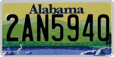 AL license plate 2AN5940