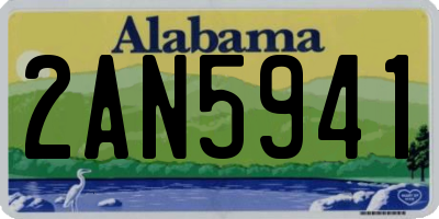 AL license plate 2AN5941