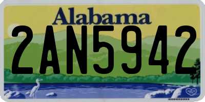 AL license plate 2AN5942