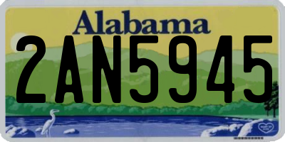 AL license plate 2AN5945