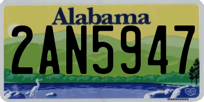 AL license plate 2AN5947
