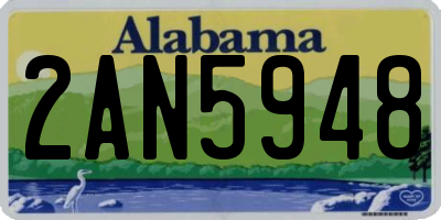 AL license plate 2AN5948