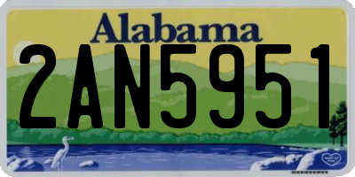 AL license plate 2AN5951