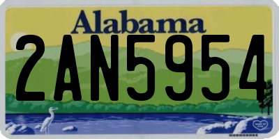 AL license plate 2AN5954