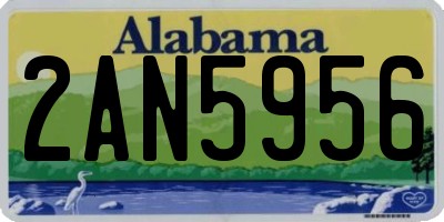 AL license plate 2AN5956